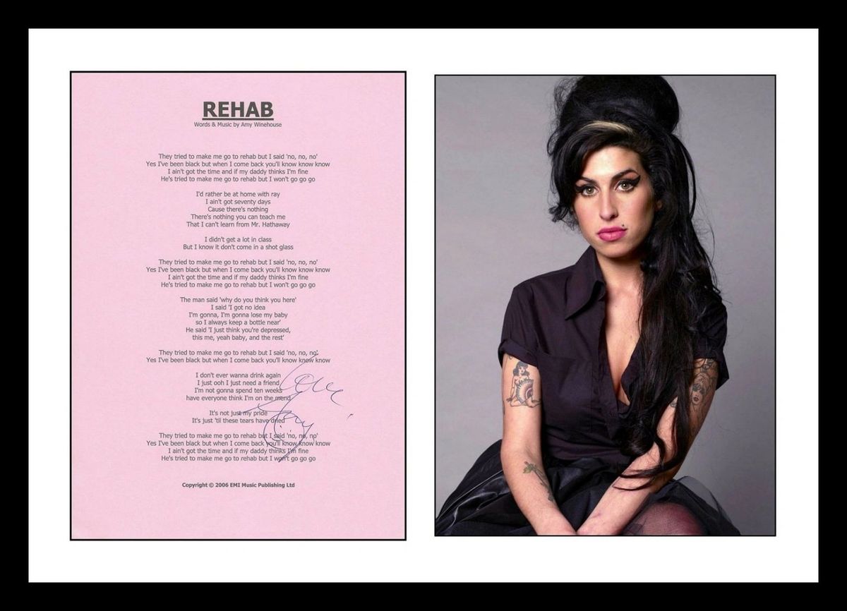 Amy Winehouse 1983 2011 Rehab Music Legend Genuine Hand Signed Autograph Coa 2183